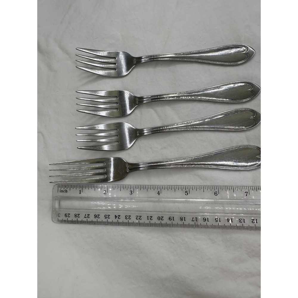 Reed & Barton Select Oval Thread Anniversary Dinner Salad Forks Set 4 18/10 - Picture 3 of 9